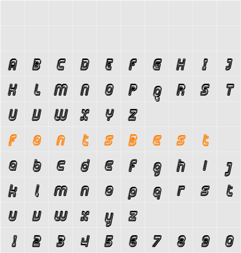 SF Plasmatica Open Character Map