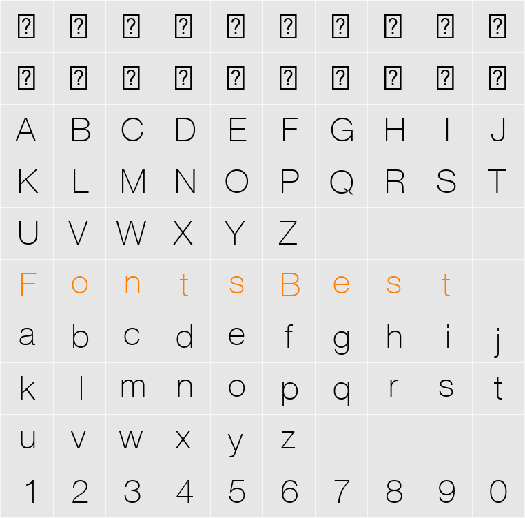HelveticaNeueLT Com 35 Th Character Map