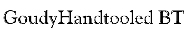 GoudyHandtooled BT Font Image