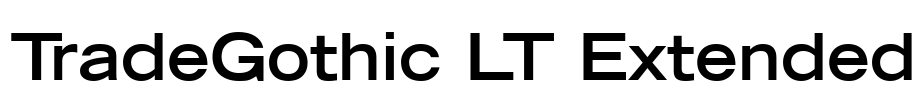 TradeGothic LT Extended