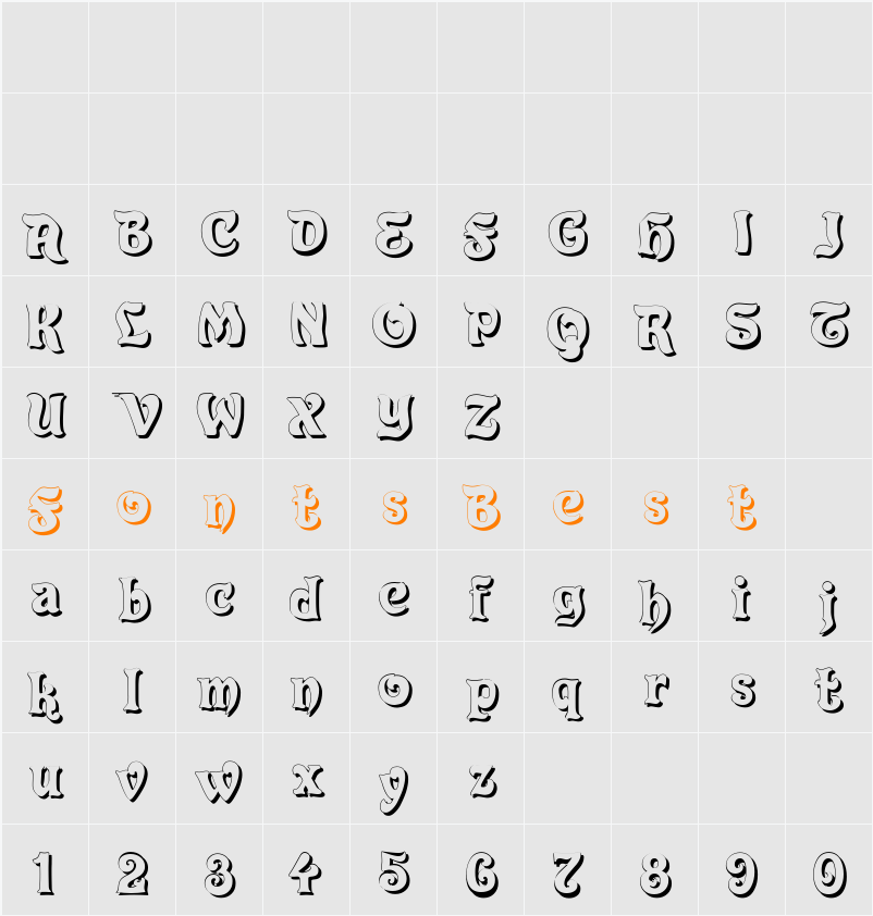 Roland Shadow Character Map