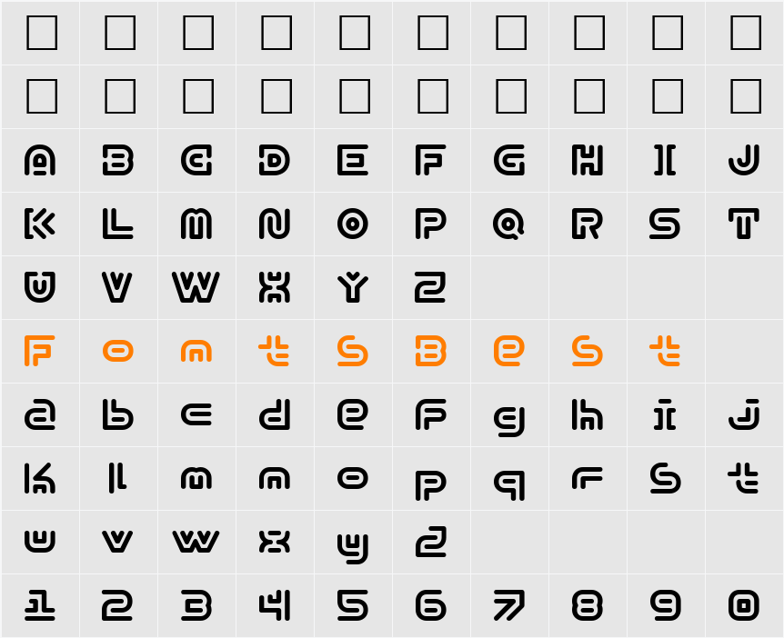 Y2k Subterran Express KG Character Map