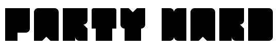 Party Hard Font Image