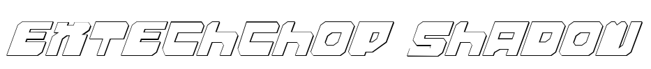 Extechchop Shadow Font Image