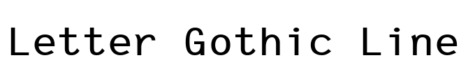 Letter Gothic Line Font Image