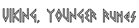 VIKING, YOUNGER Runes Font Image