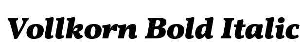 Vollkorn Bold Italic Font Image