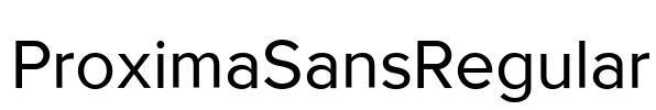 ProximaSansRegular Font Image