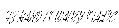 FZ HAND 13 WAVEY ITALIC Font Image
