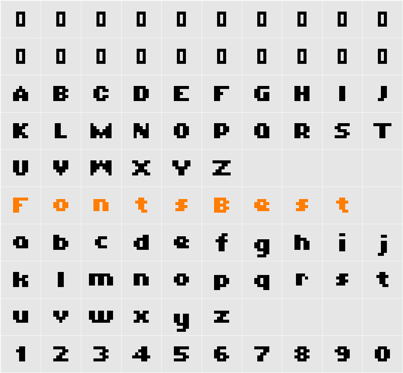 01Logistix Character Map