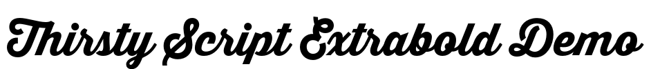 Thirsty Script Extrabold Demo