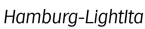 Hamburg-LightIta Font Image