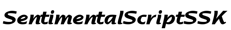 SentimentalScriptSSK Font Image