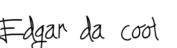 Edgar da cool Font Image