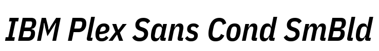 IBM Plex Sans Cond SmBld Font Image