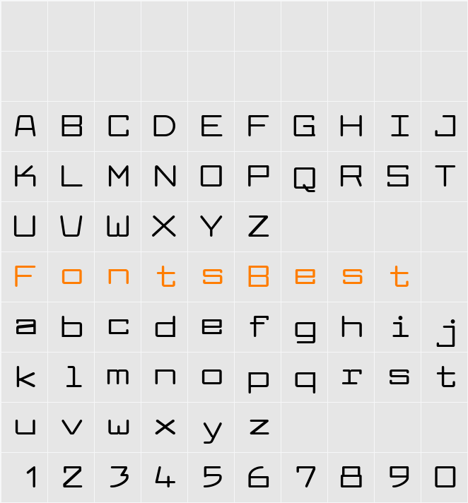 Larabiefont Extended Character Map