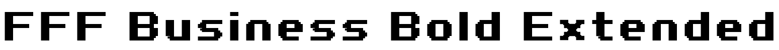 FFF Business Bold Extended Font Image