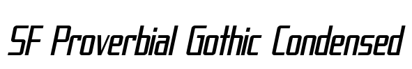 SF Proverbial Gothic Condensed Font Image