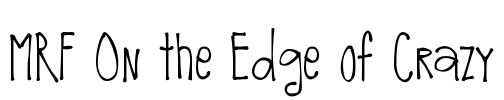 MRF On the Edge of Crazy Font Image