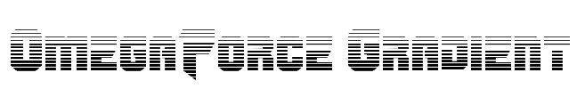OmegaForce Gradient Font Image