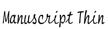 Manuscript Thin Font Image