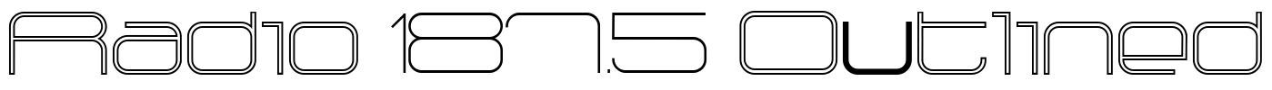 Radio 187.5 Outlined Font Image