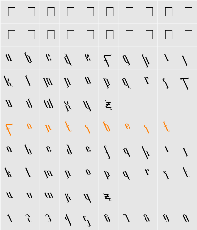 Luxembourg Ex Left Character Map