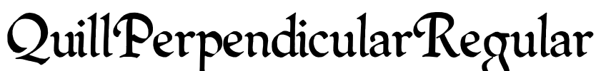 QuillPerpendicularRegular Font Image