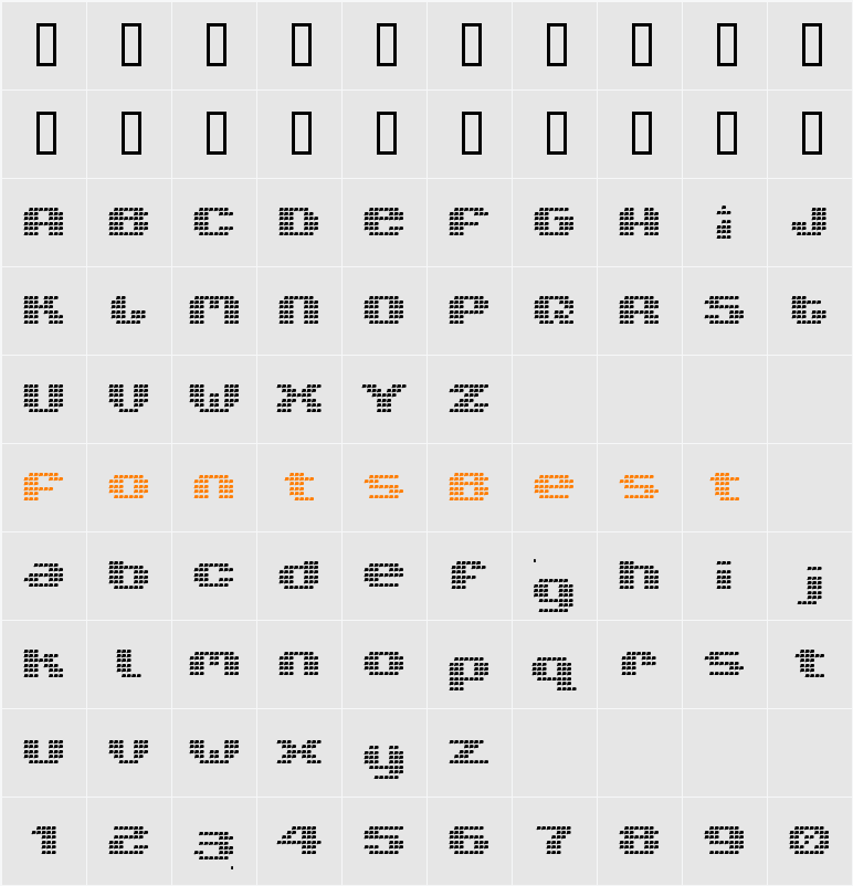 V5 Xtender Character Map