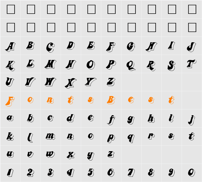 Fremont Character Map