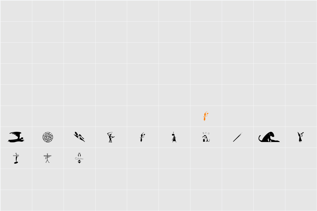 Guto Lacaz PW Character Map