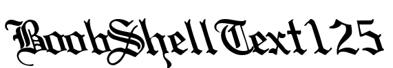 BoobShellText125 Font Image