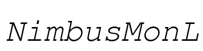 NimbusMonL Font Image
