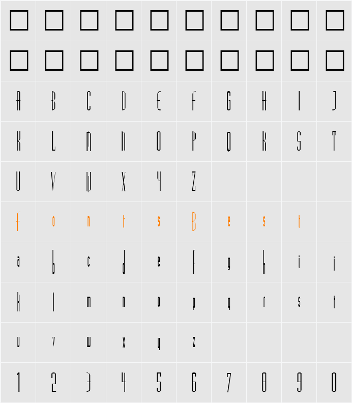 Madrid Character Map
