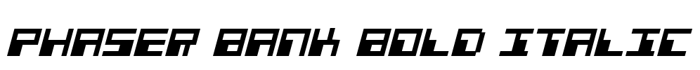 Phaser Bank Bold Italic Font Image