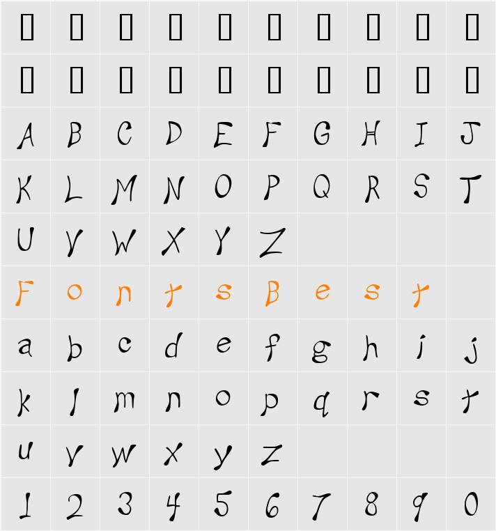 Wesley Character Map