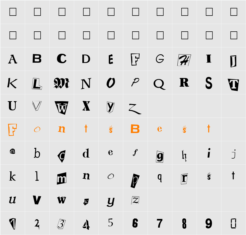 RansomNote Character Map