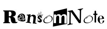 RansomNote Font Image