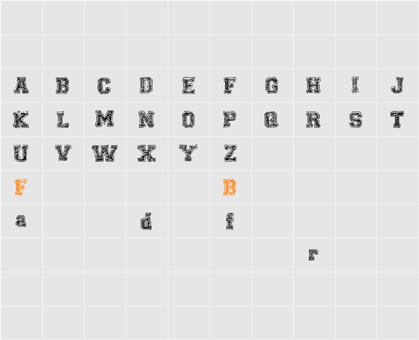 Universal College draft_DEMO Character Map