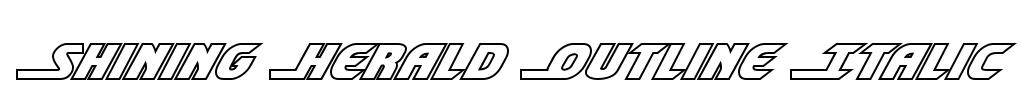 Shining Herald Outline Italic