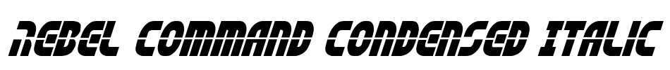Rebel Command Condensed Italic Font Image