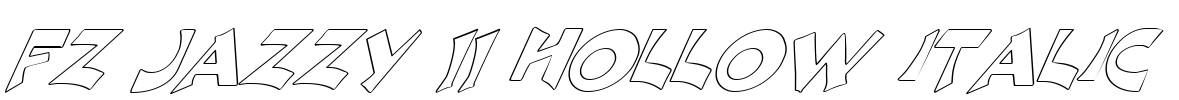 FZ JAZZY 11 HOLLOW ITALIC Font Image