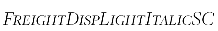 FreightDispLightItalicSC Font Image