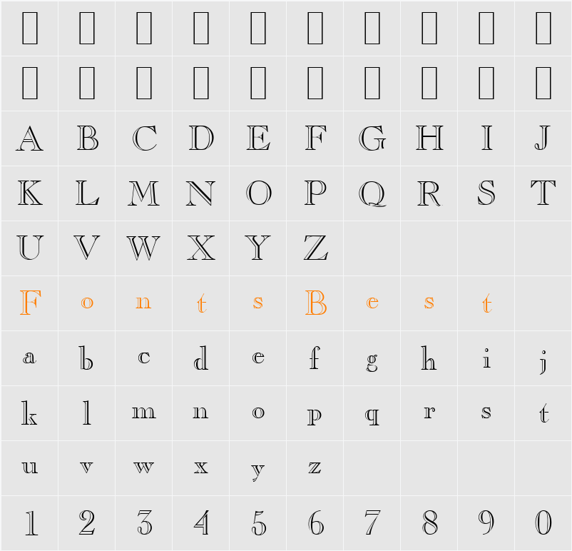 MC Head Stone Character Map