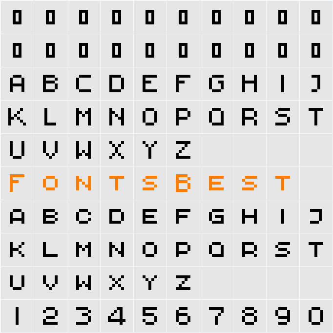 01Traffix Character Map