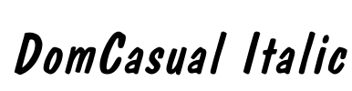 DomCasual Italic Font Image