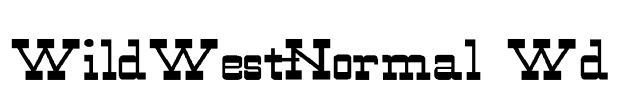 WildWest-Normal Wd Font Image