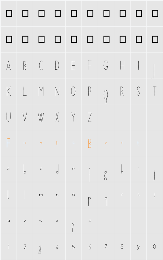 Hopefulgiraffe Demo Character Map