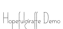 Hopefulgiraffe Demo Font Image