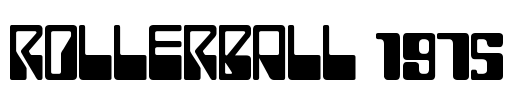 ROLLERBALL 1975 Font Image